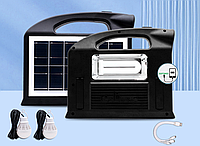 Фонарь с функцией павербанка со встроенной солнечной батареей CL-13 30Вт 4500 мАч 2 лампочки k/kn