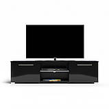 Комод підлоговий для телевізора з підсвіткою в спальню, тумба з двома дверцятами, фото 3