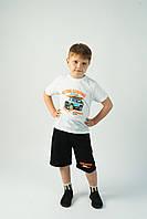 Детский летний костюм на мальчика, футболка+шорты №224147 ( р. 3-7)