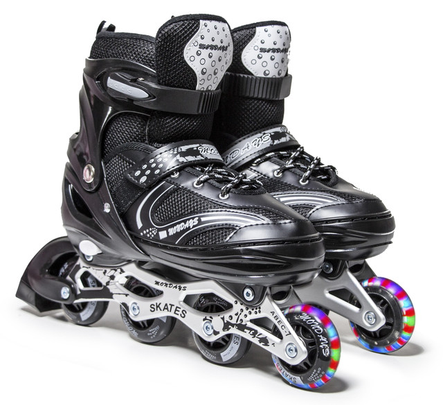 Розсувні ролики для дорослих з PU колесами Happy. Чорний. Розмір 43-46 Розсувні ролики для дорослих з PU колесами Happy. Чорний. Розмір 43-46