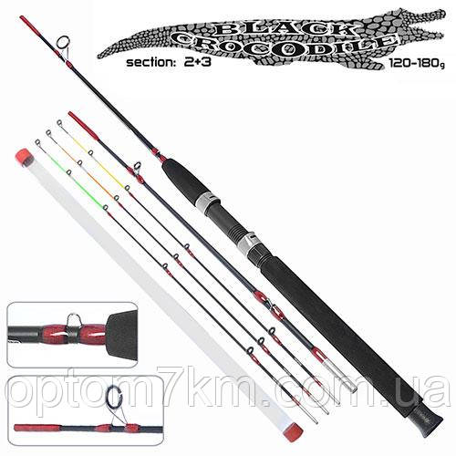 Спінінг короповий штекерний фідер "Black crocodile" 2.1 м. 180 г. 2+3