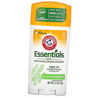 Натуральный твердый дезодорант, Essentials Solid Deodorant, Arm & Hammer 71г Розмарин-лаванда (43602001)