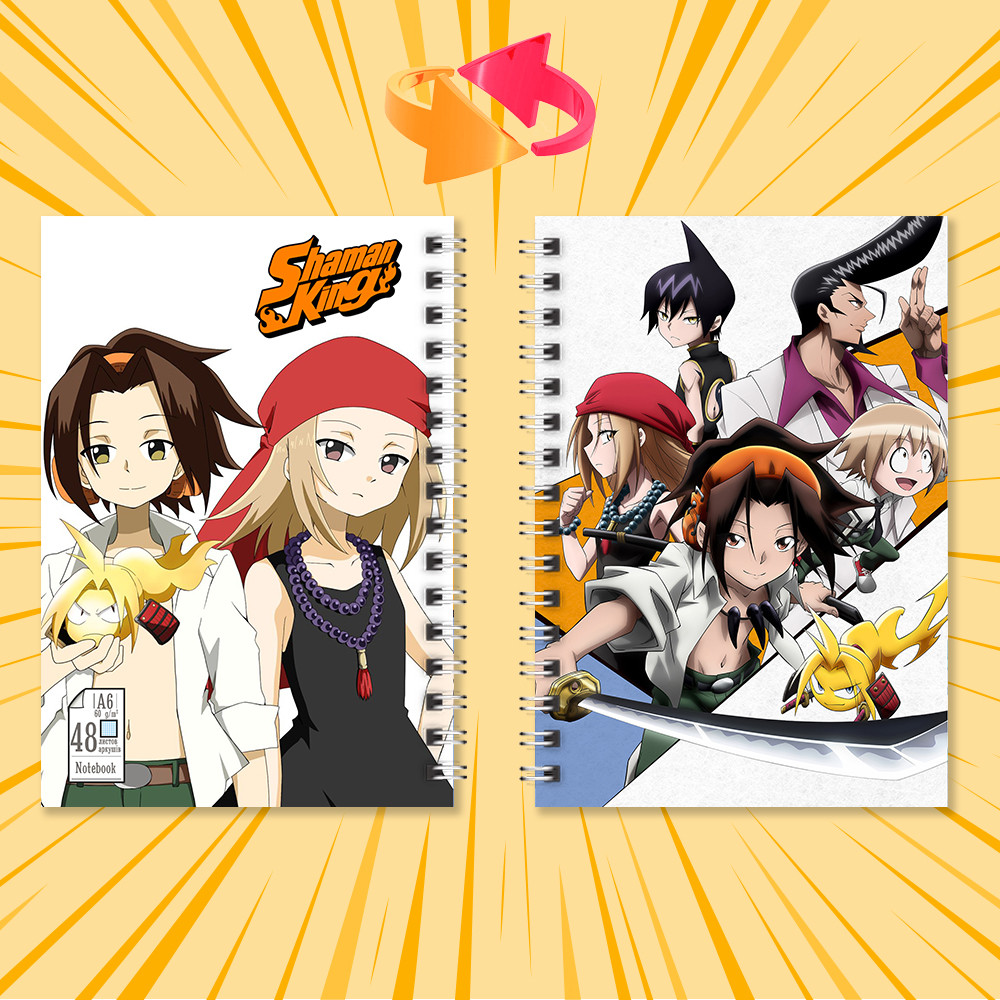 Блокнот А6 на пружині в клітинку 48 арк. Shaman King / Король Шаман 018