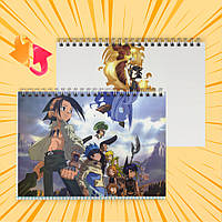 Зошит А5 48 арк. на пружині у клітинку 60 гр.м² Shaman King / Король Шаман 003