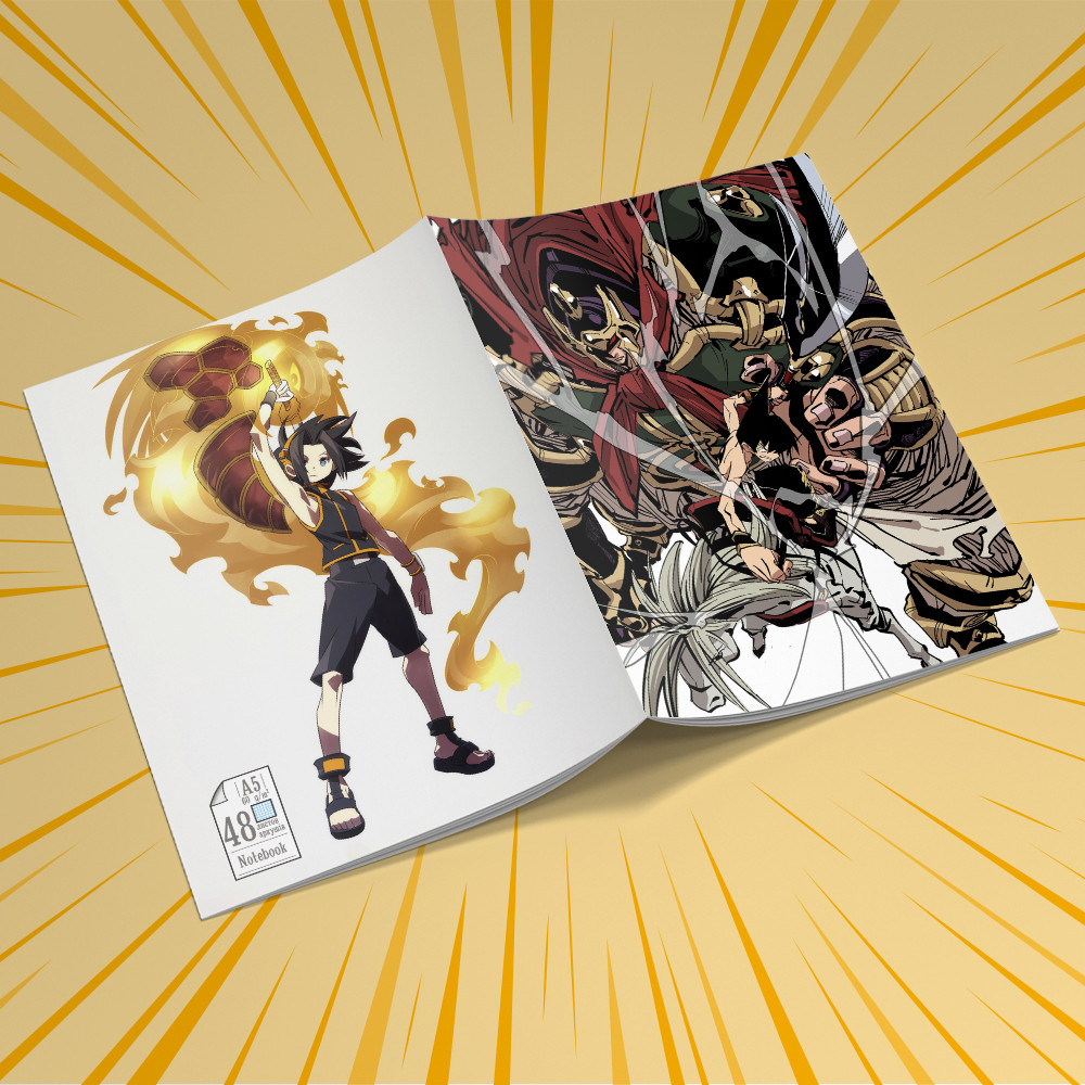 Зошит А5 48 арк. на скобі у клітинку 60 гр.м² Shaman King / Король Шаман 010