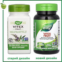 Плоды витекса, 400 мг, 100 веганских капсул, Nature's Way, США
