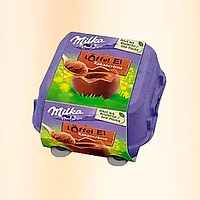 Шоколадные яйца с кремом какао Milka Loffel Ei Kakaocreme 4шт 128 гр. Германия