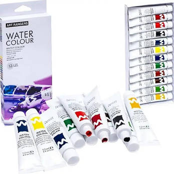 Акварельні фарби набір 12 кол. Art Rangers у тубах по 12мл Water Colours EW1212C-*