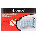 Професійна інсектицидна лампа Sanico IK204 2х10 Вт 60 м2, фото 2