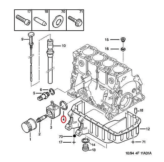 Прокладка теплообмінника Fiat Ducato 230, Peugeot Boxer, Citroen Jumper (94-02) 1.9D (1905), 2.5, 9564428480, Peugeot, Франція