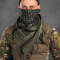 Тактический шарф арафатка Mil-Tec 105х105 см/ Шарф защитный для военных/ Универсальная повязка шарф шемаг Хаки