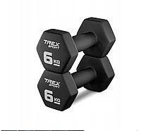 Неопреновые гантели Trex Sport 2x 6кг 2 шт.