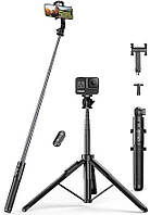 Штатив для серфі-палини Ugreen Selfie Stick Tripod LP586 Монопод-тринога з дистанційним керуванням 1.50 см