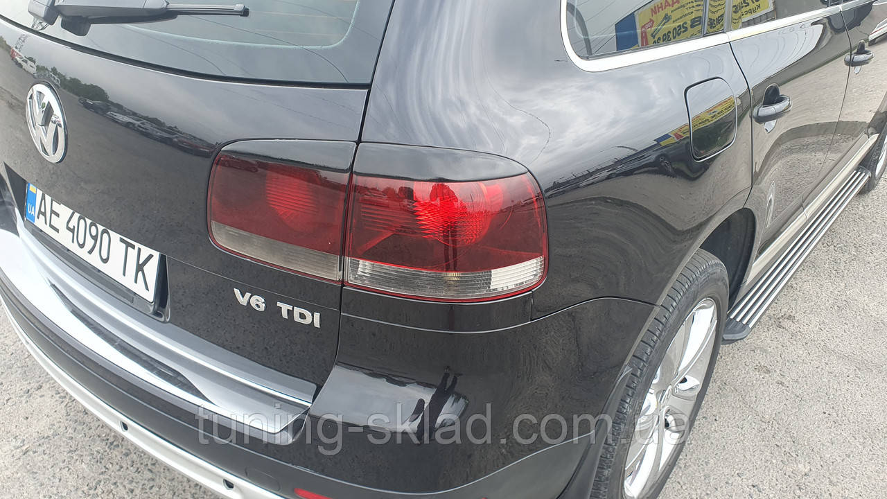 Вії на стопи Фольксваген Туарег (накладки на задні фари Volkswagen Touareg), фото 1