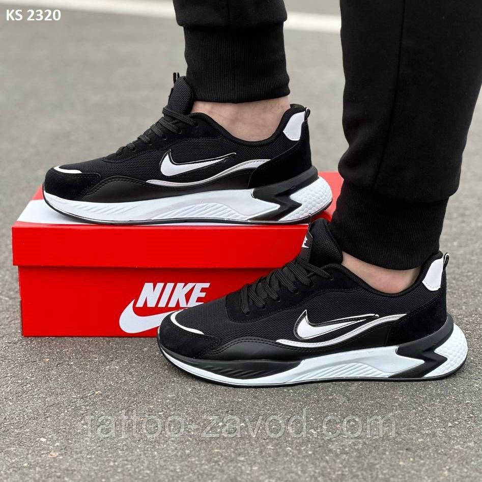 Кросівки чоловічі 40 41 44 Кросівки Nike Air Black White, фото 1