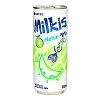 Напій газований молочний Lotte Milkis Melon Korean Cream Soda, 250мл
