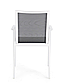 Стілець садовий з підлокітниками KRION BIANCO білий / сірий, метал, фото 3
