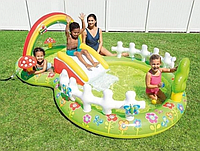 Разноцветный детский надувной бассейн круглый для детского развлечения для дома и дачи
