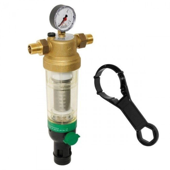 Фільтр тонкого механічного очищення з механізмом зворотного промивання Honeywell Resideo F76S-1AA, фото 1