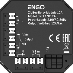 Релейний модуль ZigBee 3.0 ENGO EREL1ZB12A (12A)