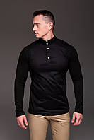 Мужская стильная рубашка чёрная "Combo"