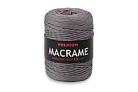 Шнур полиэфирный для макраме 2,5мм, Серый №09, Candy-Yarn