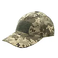 Тактическая кепка Пиксель мм14 с липучкой под шеврон Камуфляжная кепка