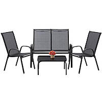 Комплект садових меблів для саду ,тераси чи балкону GardenLine NEO6397 диван + 2 крісла + журнальний стіл