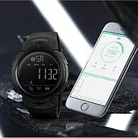 Тактические мужские, спортивные, фитнес часы Skmei 1301BK black Smart Watch, 50атм, 50м, каучук, Bluetooth