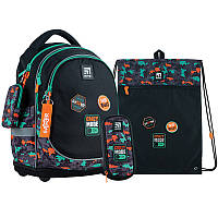 Набір Kite рюкзак + пенал + сумка для взуття SET_K24-724S-4 Crazy Mode