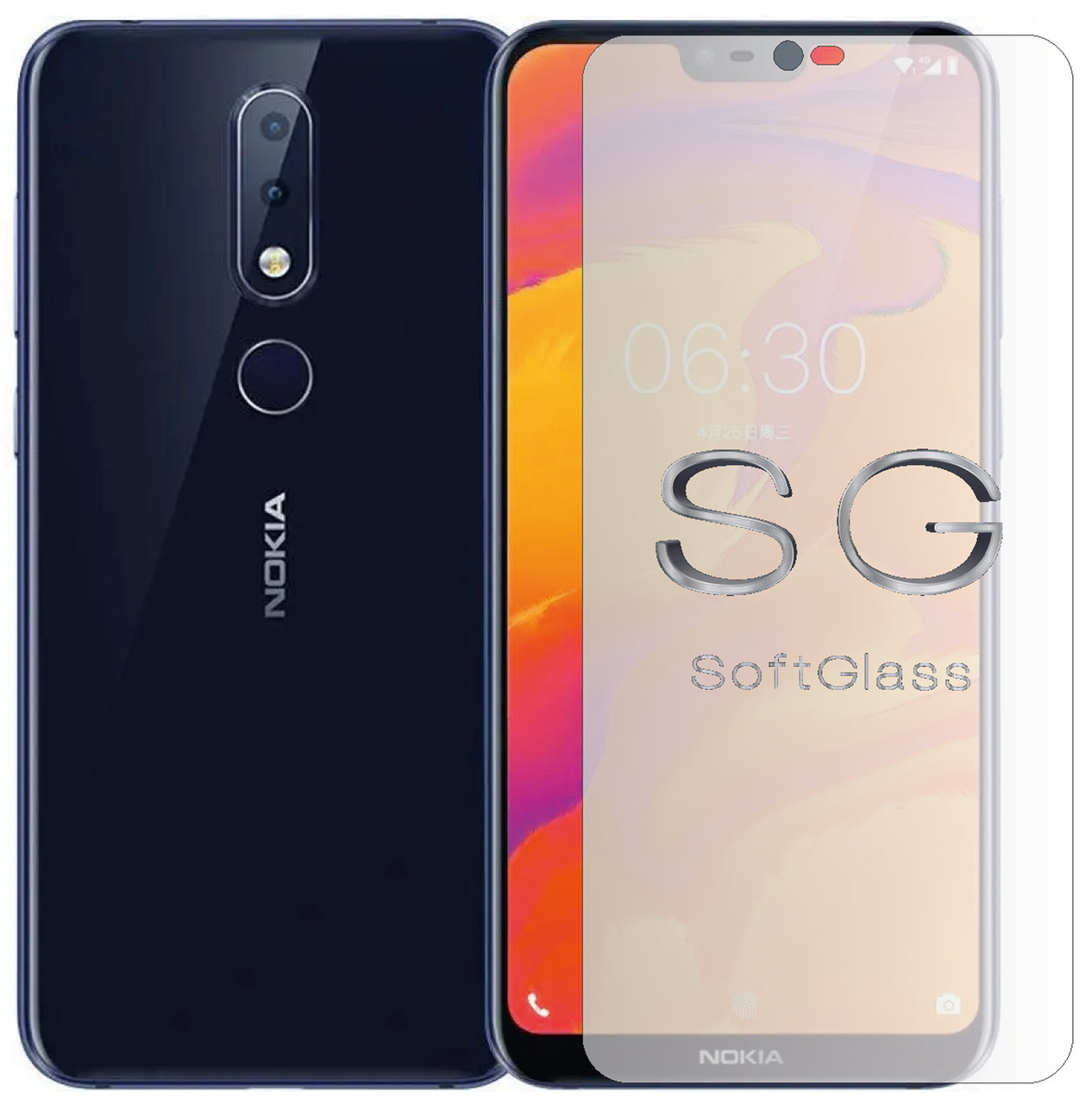 М'яке скло для Nokia 6.1 Plus на екран поліуретанове SoftGlass