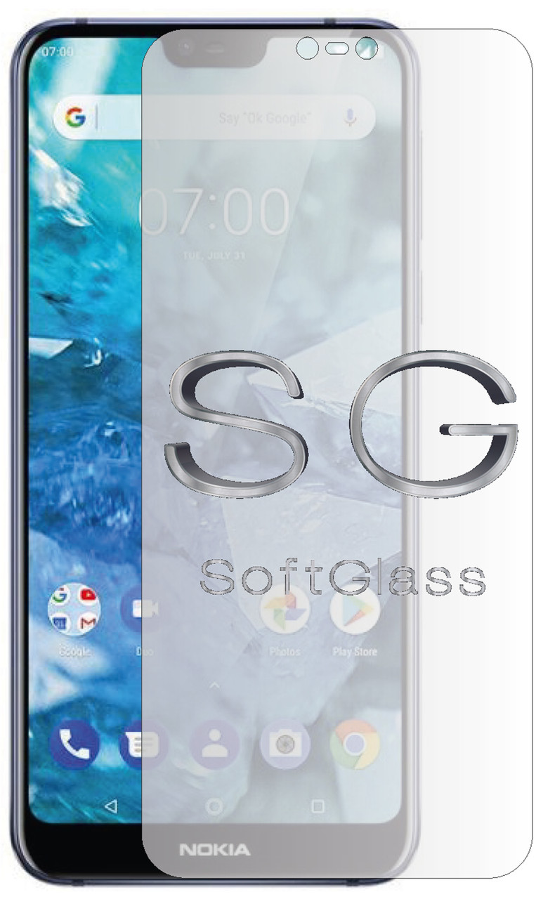 М'яке скло для Nokia 7.1 на екран поліуретанове SoftGlass, фото 1