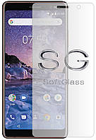 Мягкое стекло Nokia 7 Plus на Экран полиуретановое SoftGlass