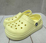 Дитячі капці крокси сабо crocs жовті р31 20.5 см, фото 5
