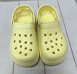 Дитячі капці крокси сабо crocs жовті р31 20.5 см, фото 4