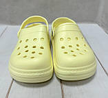 Дитячі капці крокси сабо crocs жовті р31 20.5 см, фото 3