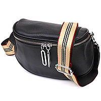 Женская сумка через плечо из натуральной кожи Vintage Черная Dobuy Жіноча сумка через плече з натуральної