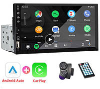 Сенсорная автомагнитола 1Din 7024-D (7", Bluetooth, USB, TF, FM, Carplay, Android Auto)