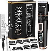 Профессиональная беспроводная машинка для стрижки собак Holdog Pet Grooming Clippers, триммер для груминга