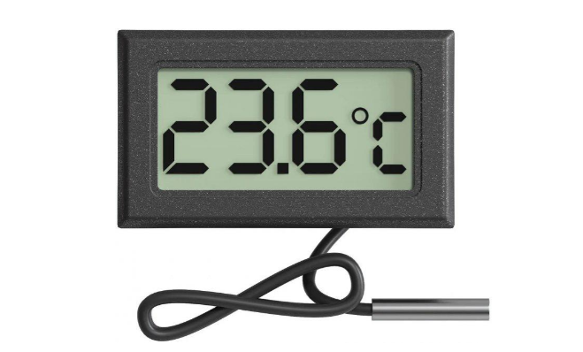 Термометр TPM-10 чорний із виносним датчиком, фото 1