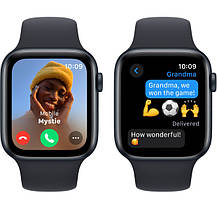 Apple Watch SE 2 GPS 44mm Midnight Aluminium with Midnight Sport Band M/L MRE93 UA, фото 6