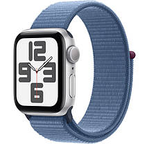 Смарт-годинник Apple Watch SE 2 GPS 40mm Silver Aluminium with Winter Blue Sport Loop MRE33 UA UCRF, фото 2