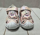 Дитячі босоніжки Paliament з закритим носочком для дівчинки 25 15,5 см рожеві, фото 4