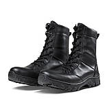 Берці зимові тактичні високі WarFlex. Шкіряні. Підвищена міцність. Чорного кольору. Розмір 40, фото 2
