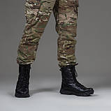 Берці зимові тактичні високі WarFlex. Шкіряні. Підвищена міцність. Чорного кольору. Розмір 40, фото 3