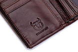 Чоловічий гаманець із натуральної шкіри. Шкіряний гаманець чоловічий портмоне зі шкіри Коричневий, фото 9