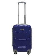 Маленький чемодан для поездок ручная кладь размер S CARBON синий небольшой чемоданчик на 4 колесах для поездок