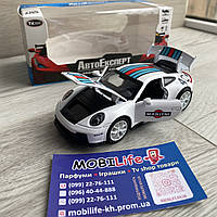 Машинка металлическая porsche 911 GT3 14см 1:32 / инерция, свет, откр двери, капот, багажник /