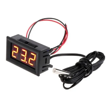Термометр електронний 12v (червоні цифри), фото 1
