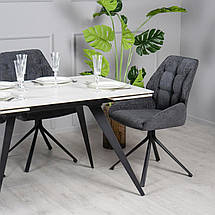 Стілець поворотний Соло льон графіт ТМ Prestol, фото 3